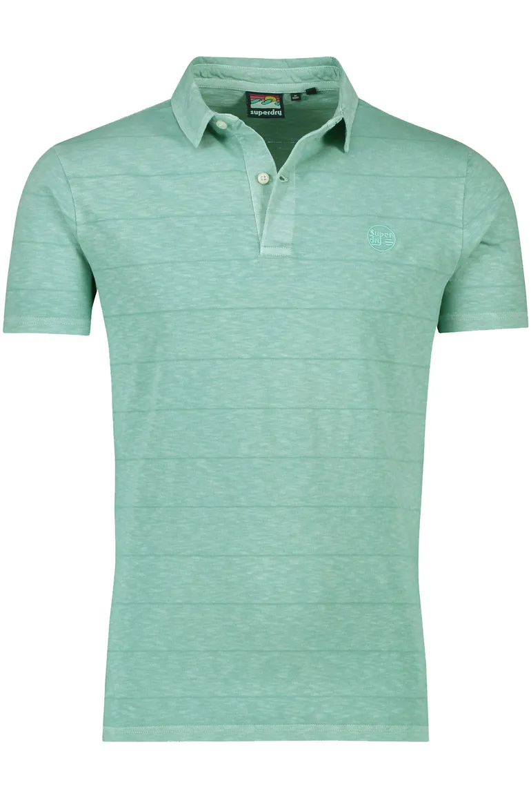 Superdry polo groen gemeleerd