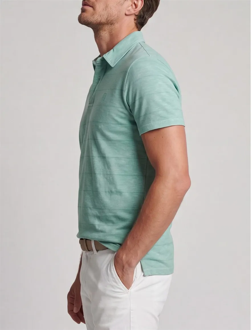 Superdry polo groen gemeleerd