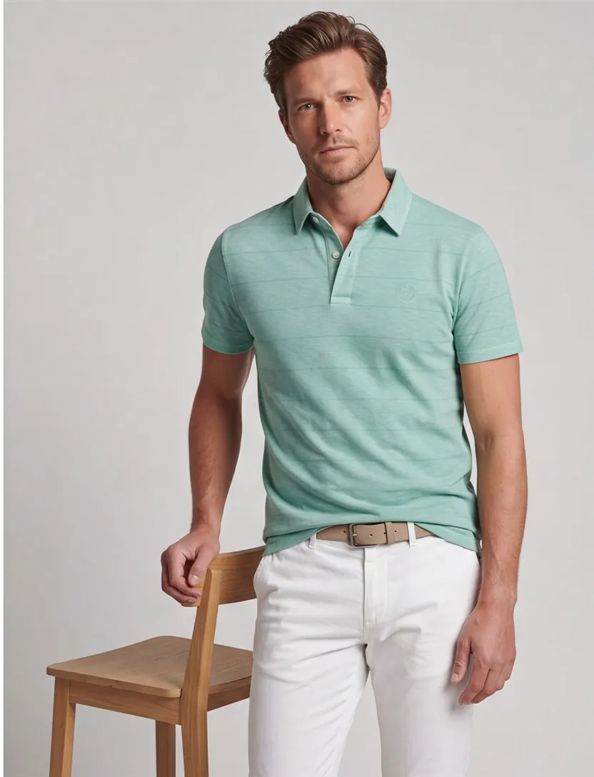 Superdry polo gestreept groen