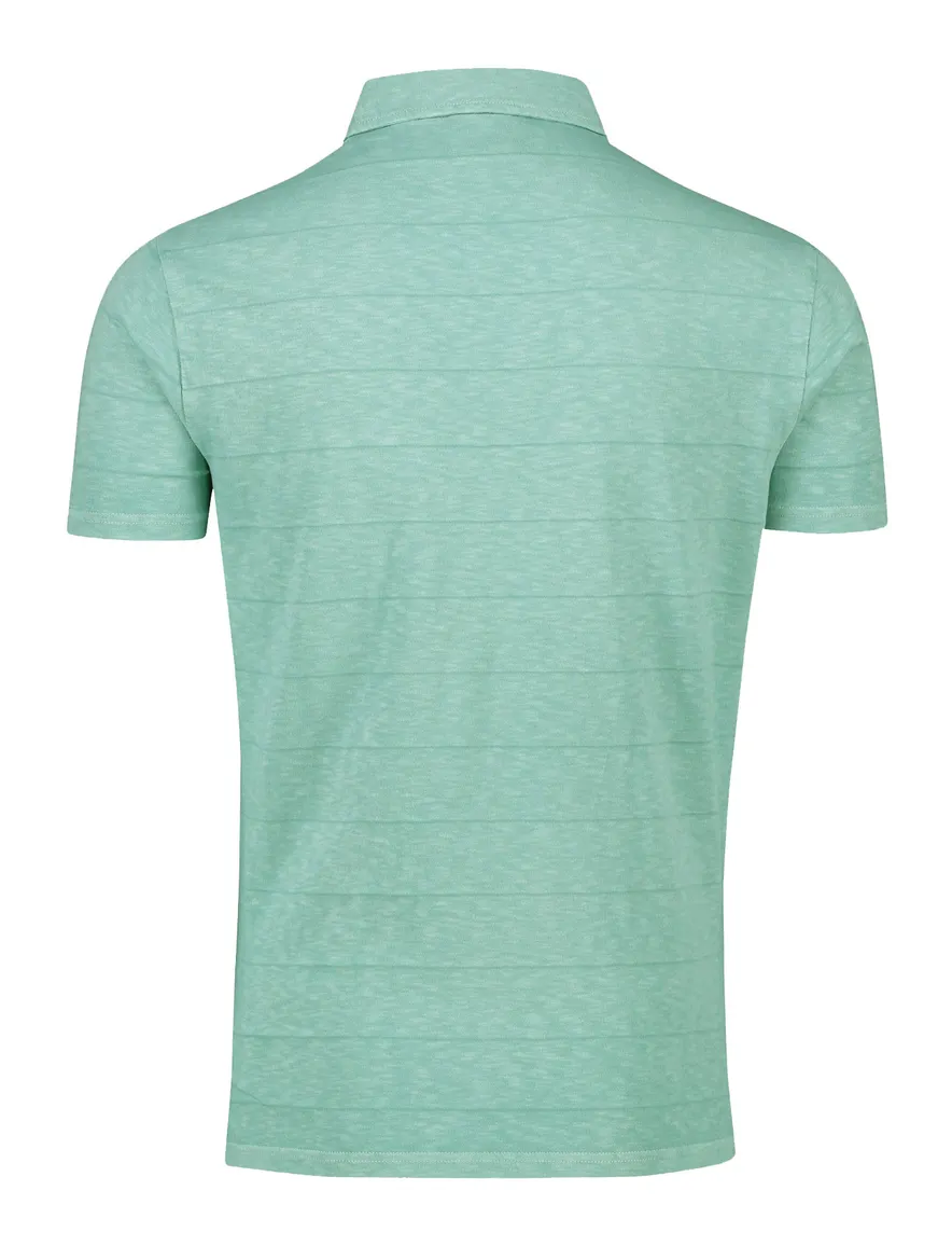 Superdry polo slim fit groen gestreept katoen