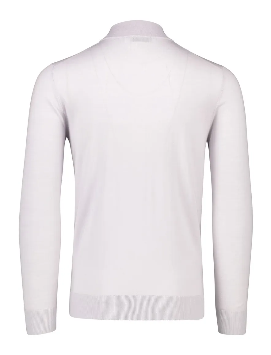 Thomas Maine vest ronde hals lila merinowol