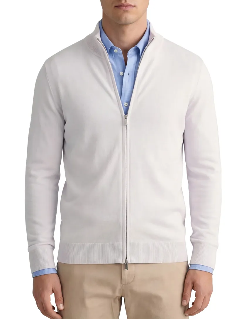 Thomas Maine lila vest vest ronde hals merinowol