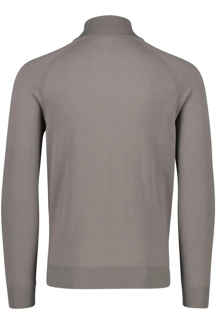 Thomas Maine tailored fit vest grijs ronde hals