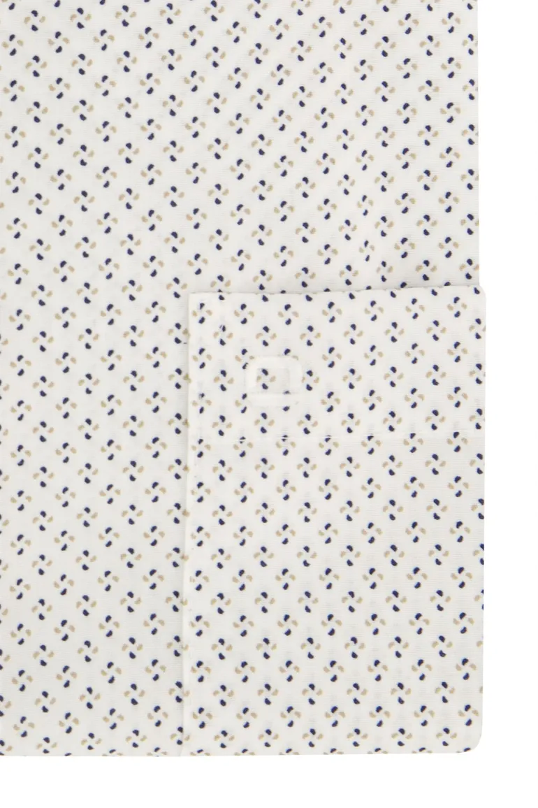 Wit geprint Olymp overhemd comfort fit