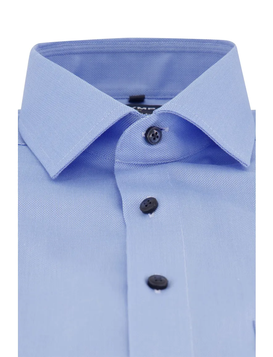 Olymp modern fit overhemd blauw korte mouw