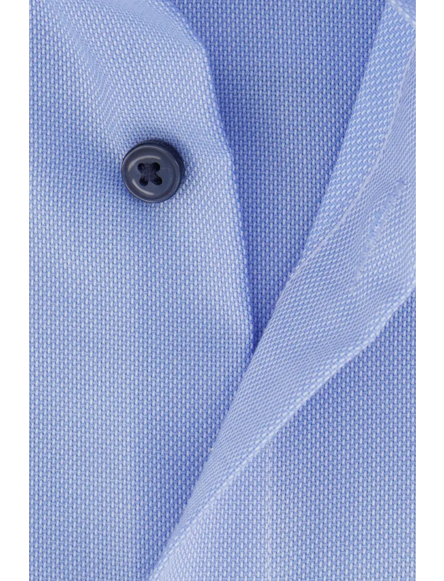 Olymp modern fit overhemd blauw korte mouw