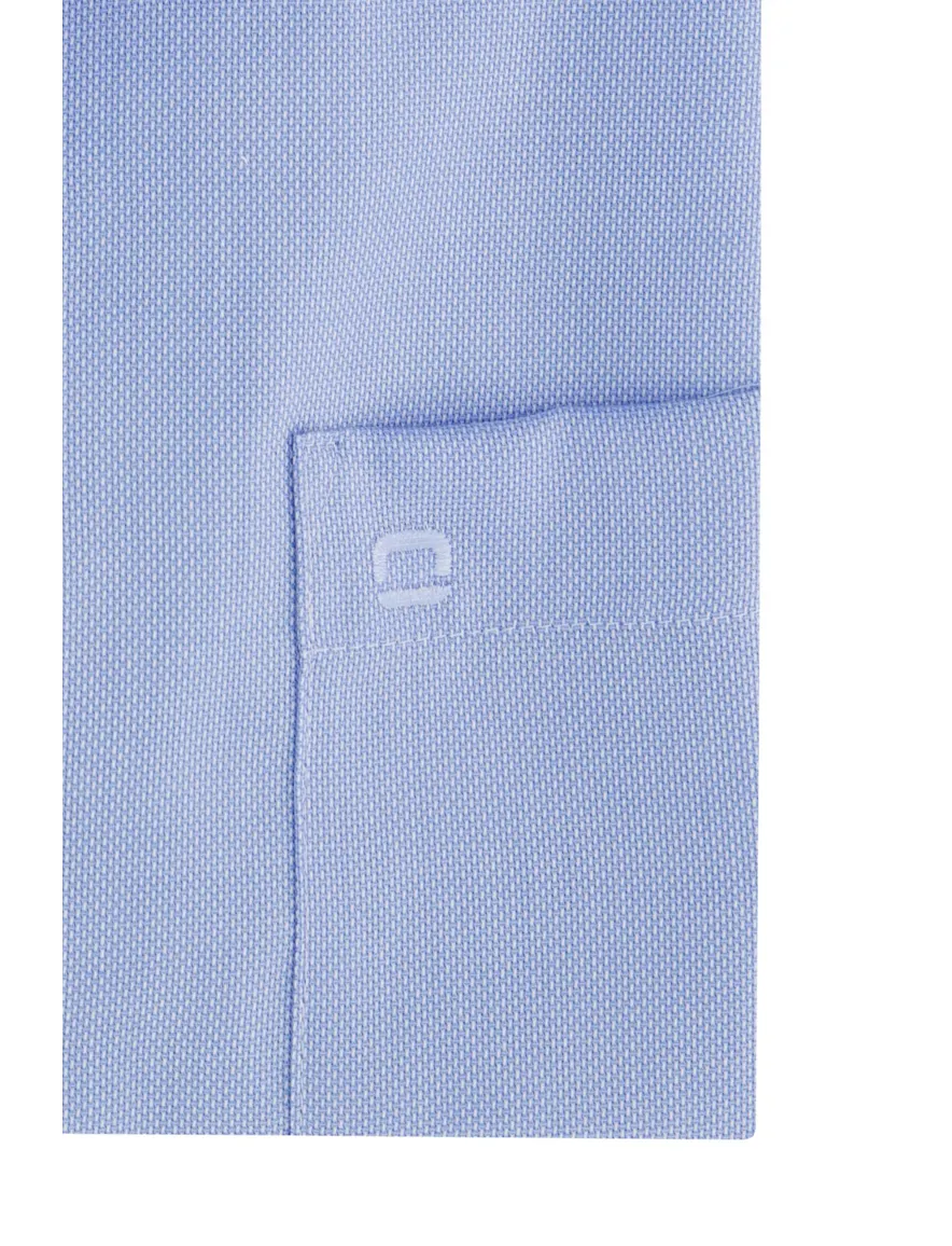 Olymp modern fit overhemd blauw korte mouw