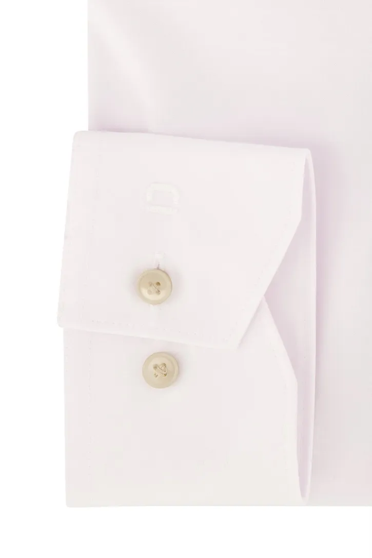 Katoenen Olymp business overhemd Luxor Modern Fit wit effen
