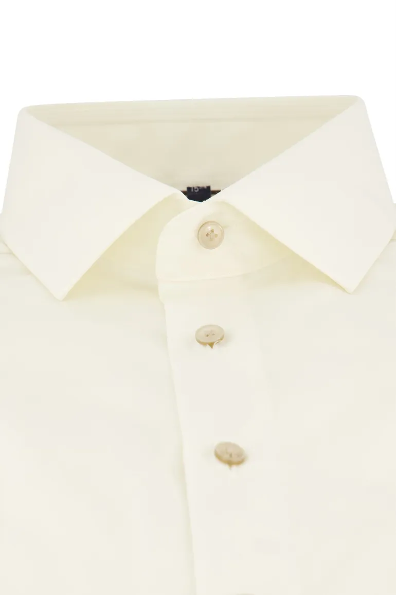 Effen ecru Olymp modern fit overhemd