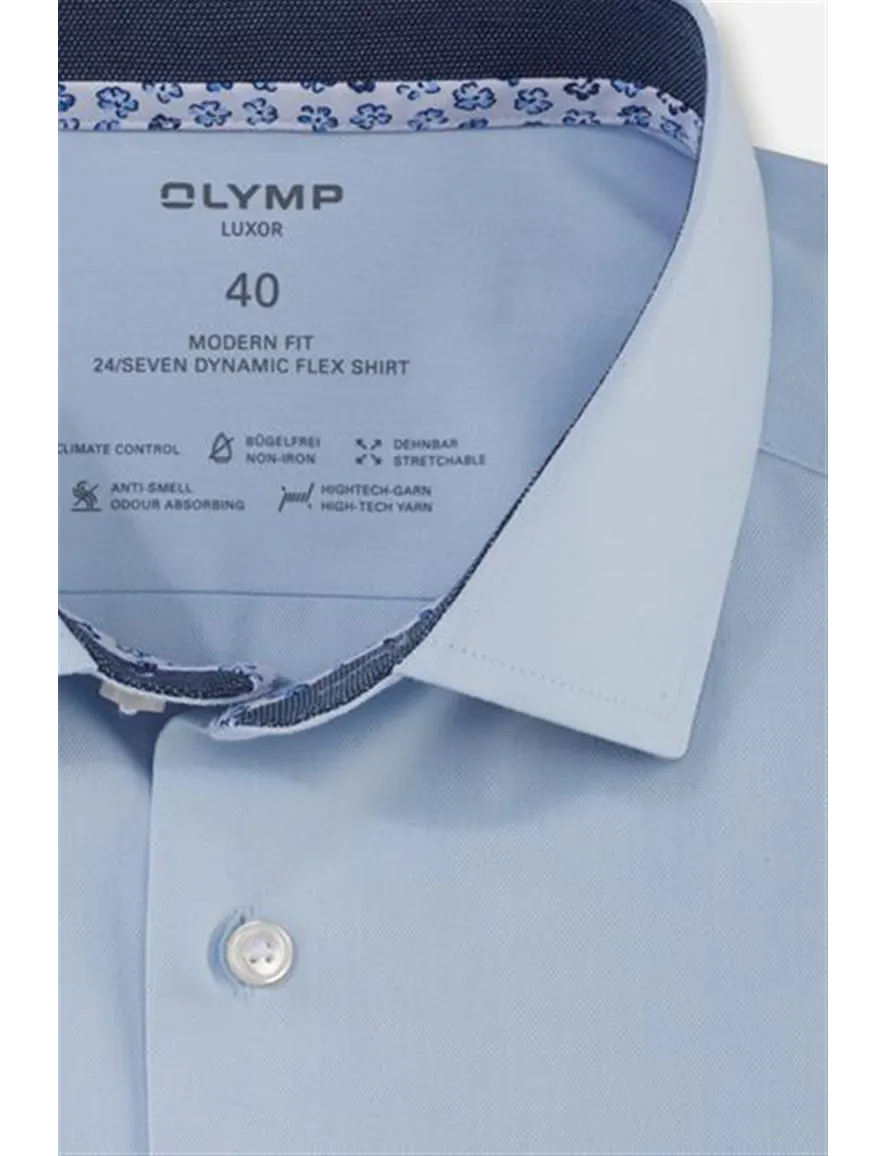 Olymp Luxor Modern Fit business overhemd lichtblauw