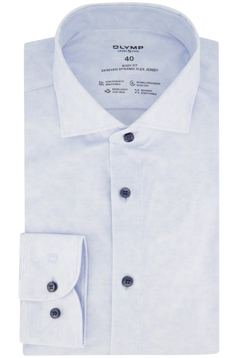 Olymp business overhemd extra slim fit lichtblauw katoen