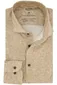 katoenen Olymp business overhemd normale fit beige geprint