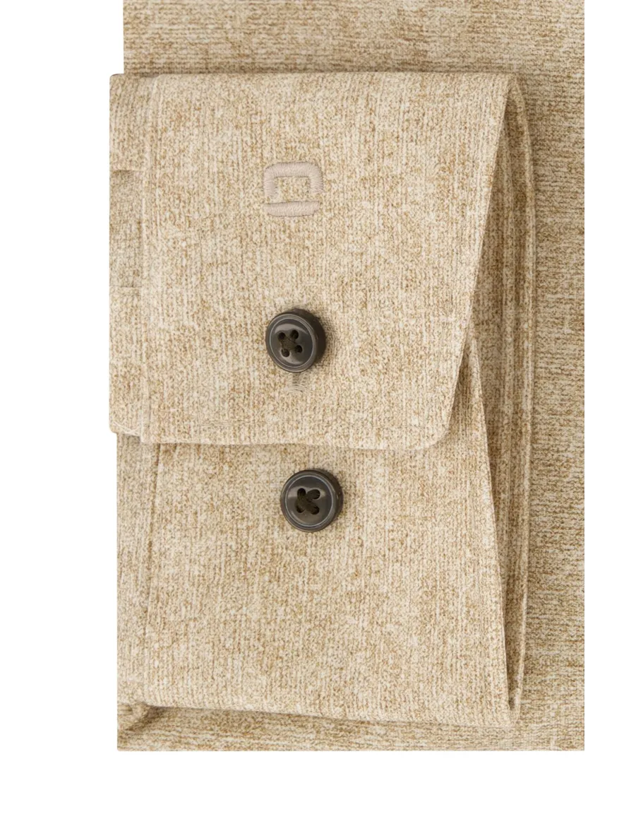 Olymp overhemd beige modern fit