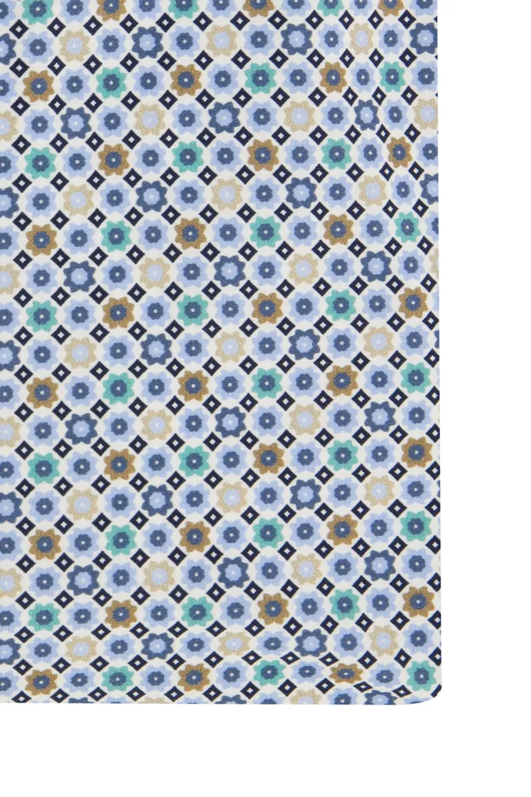 Olymp overhemd blauw geprint