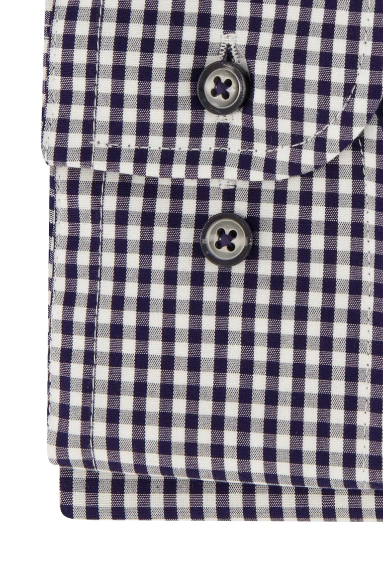 Casa Moda casual overhemd wijde fit navy geruit