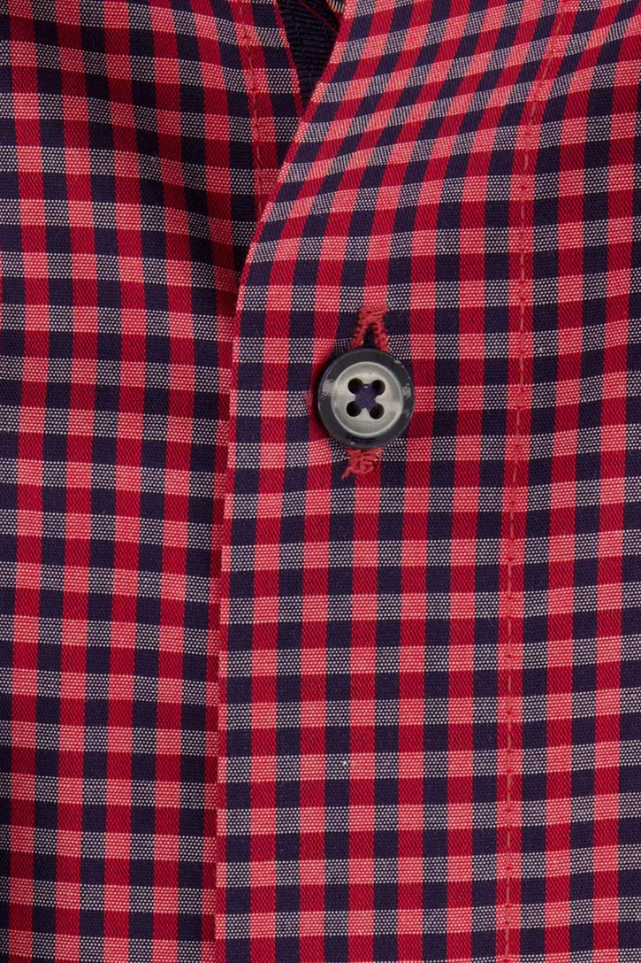 Geruit Casa Moda overhemd Comfort Fit rood