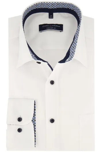 Casa Moda Casa Moda business overhemd Comfort Fit wit effen