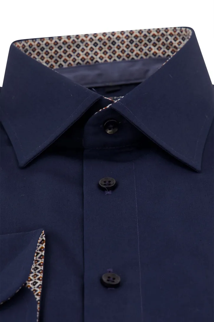 Casa Moda business overhemd navy uni Comfort Fit