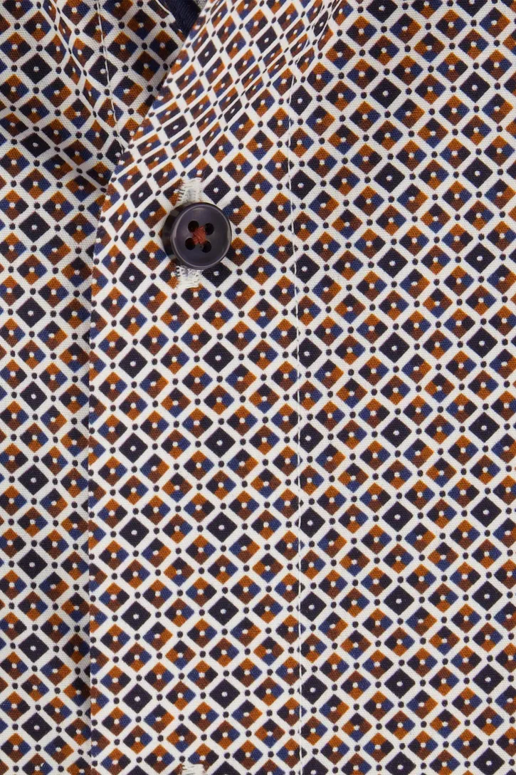 Casa Moda Comfort Fit overhemd wijde fit rood geprint