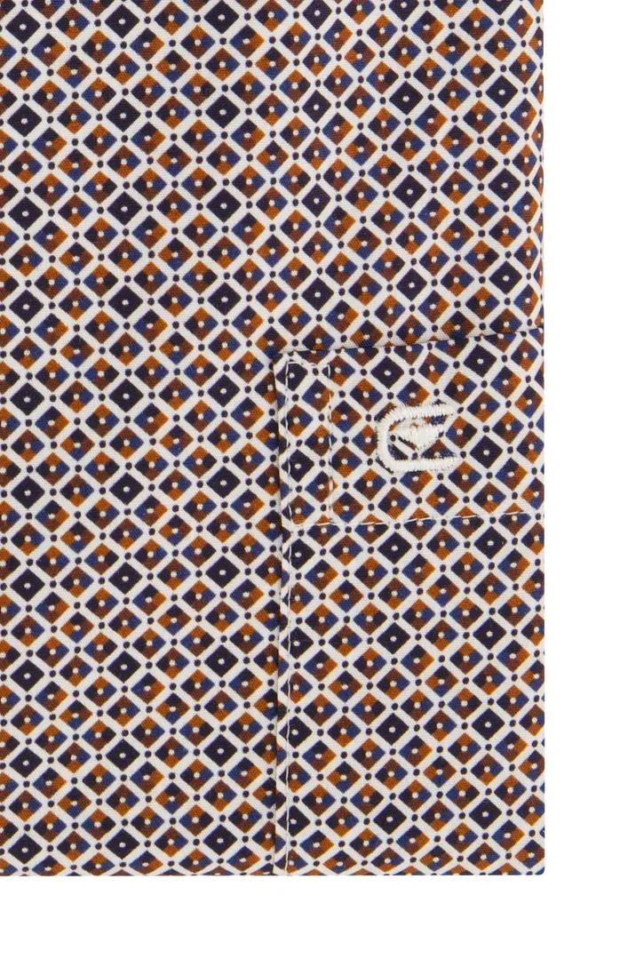 Casa Moda Comfort Fit overhemd wijde fit rood geprint