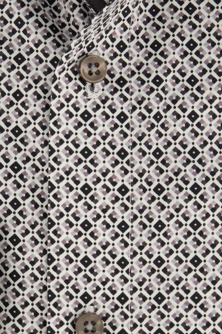 Casa Moda overhemd Comfort Fit grijs print