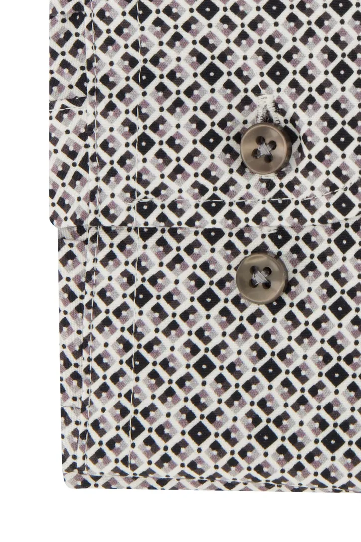 Casa Moda overhemd Comfort Fit grijs print
