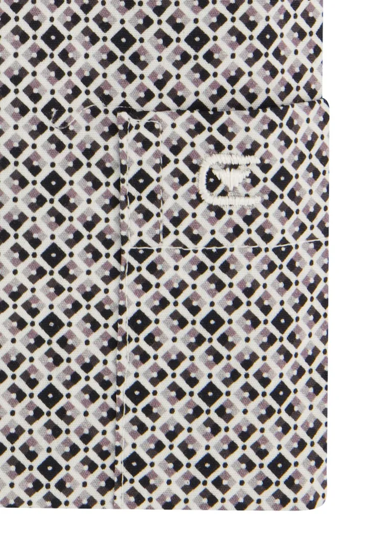 Casa Moda overhemd Comfort Fit grijs print