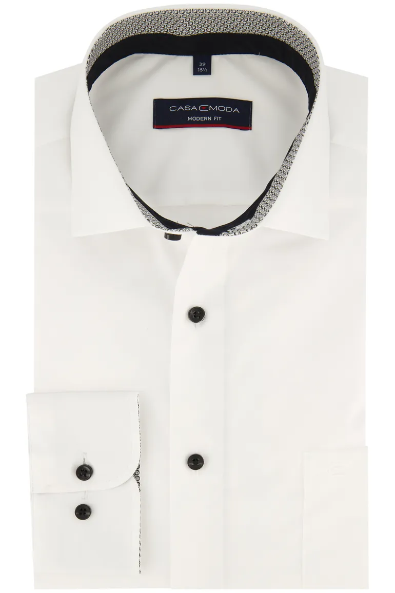 Casa Moda Modern Fit overhemd normale fit wit effen