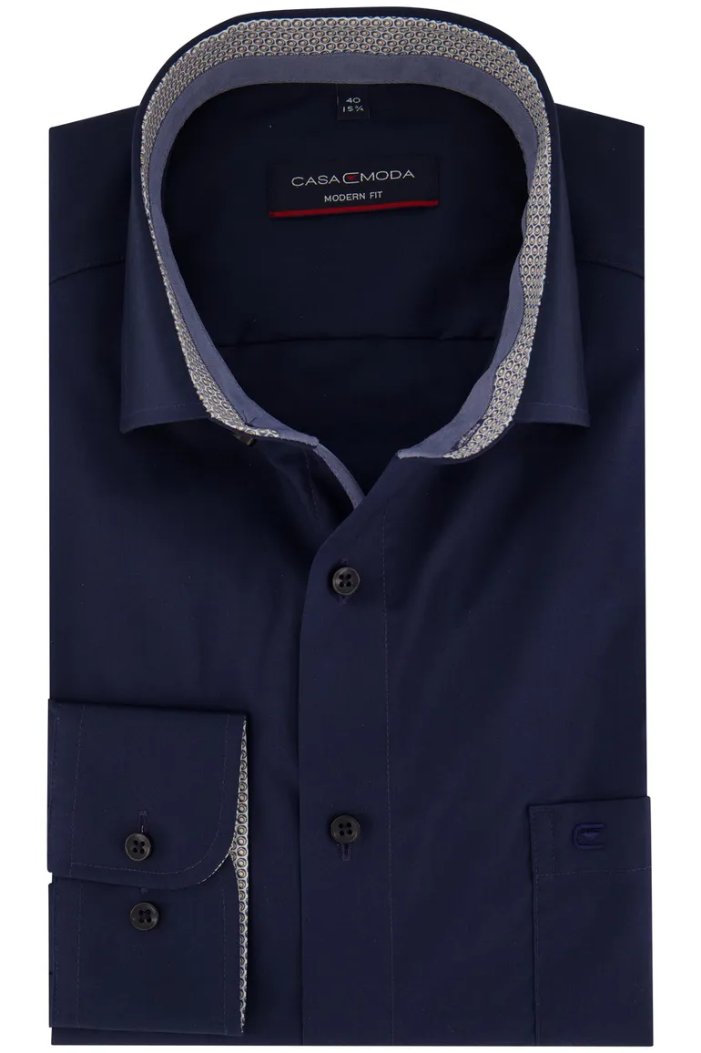 Overhemd Casa Moda donkerblauw modern fit