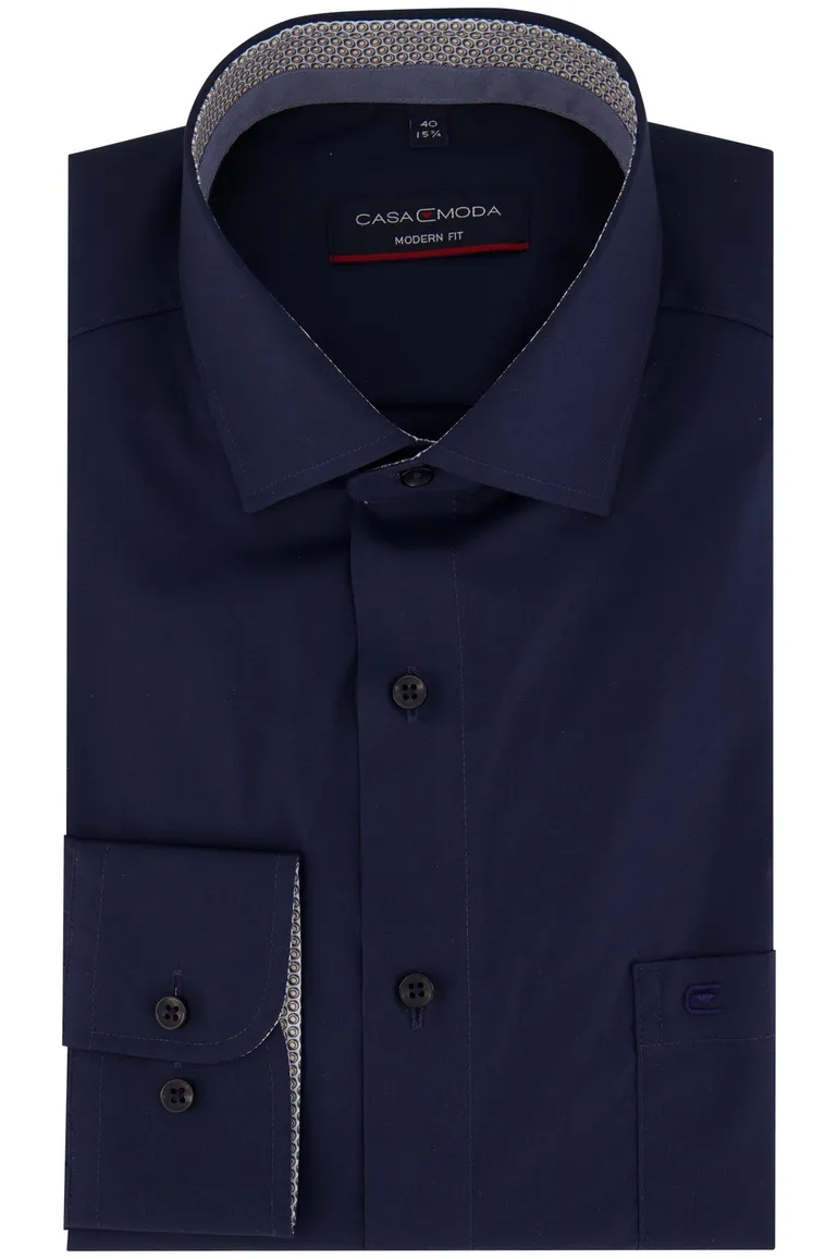 Overhemd Casa Moda donkerblauw modern fit