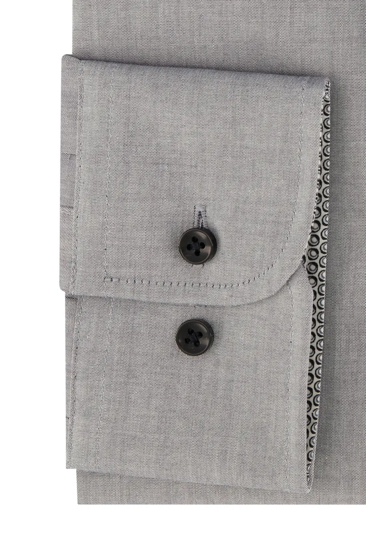 Overhemd Casa Moda business normale fit grijs effen