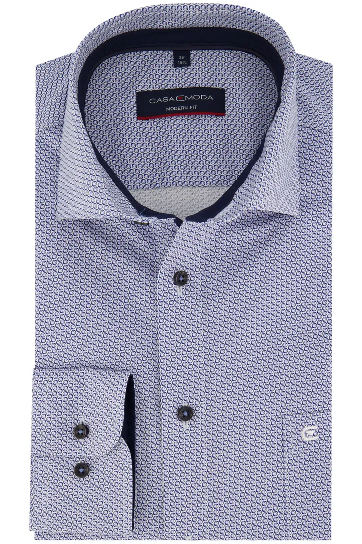 Casa Moda overhemd blauw geprint