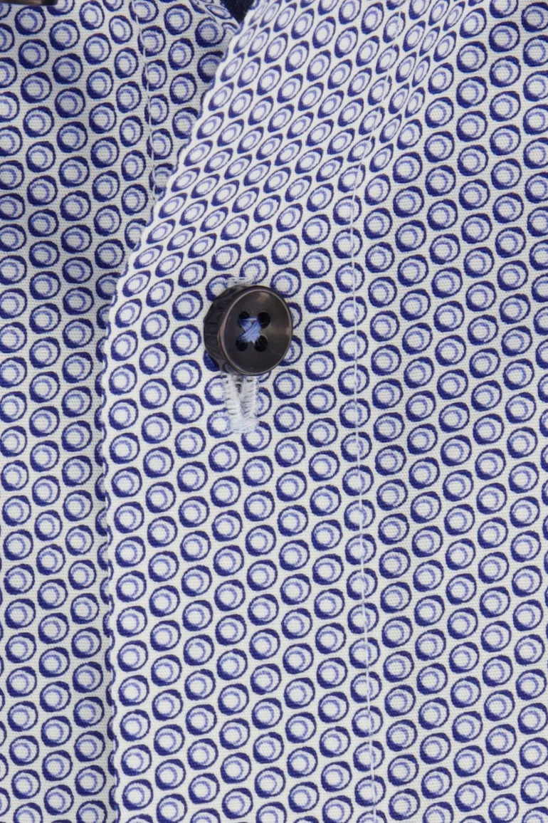 Casa Moda modern fit overhemd normale fit blauw geprint