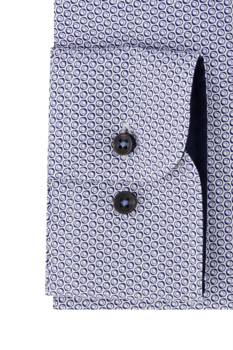 Casa Moda modern fit overhemd normale fit blauw geprint