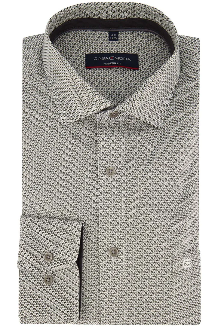 Zwart Casa Moda business overhemd normale fit