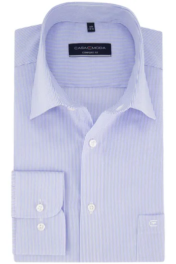 Casa Moda Business Casa Moda overhemd Comfort Fit blauw streep