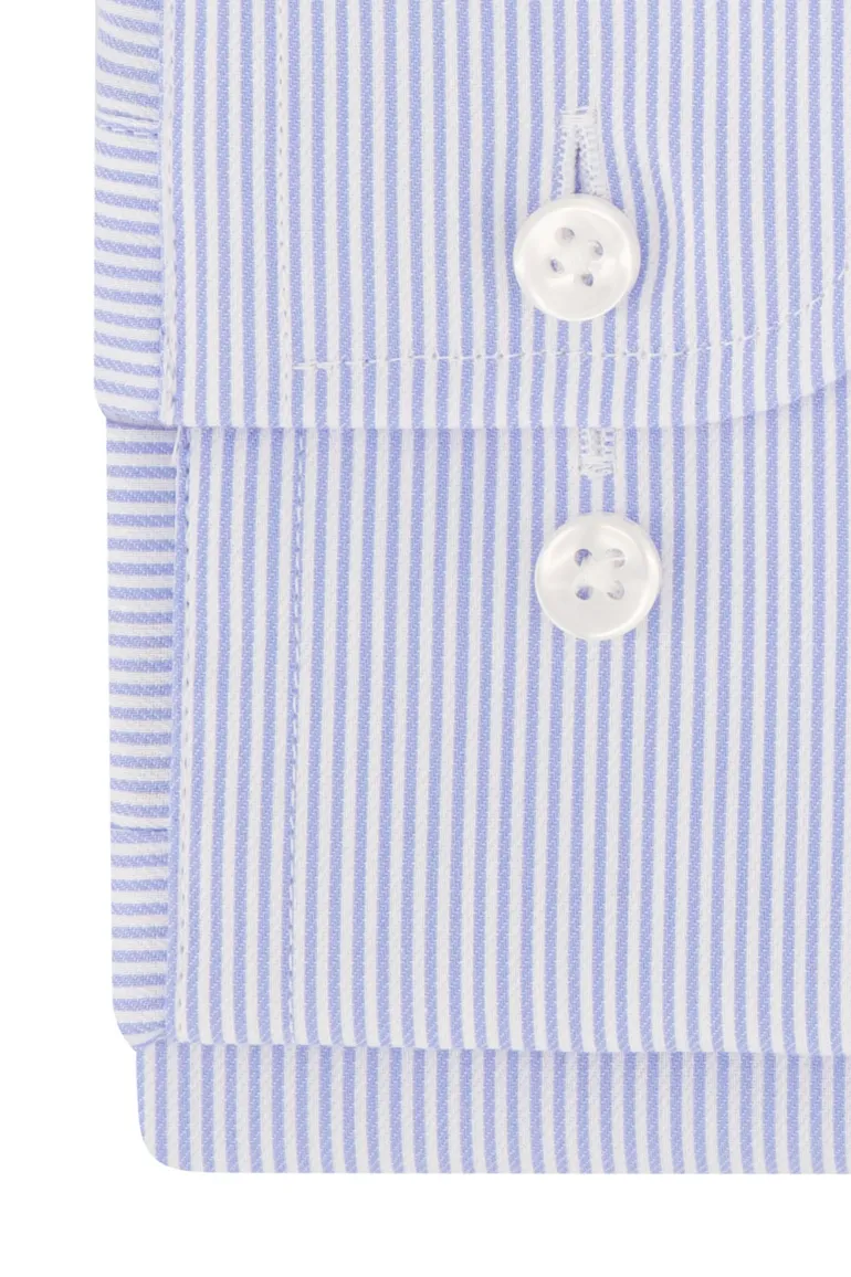 Casa Moda overhemd Comfort Fit blauw met borstzak