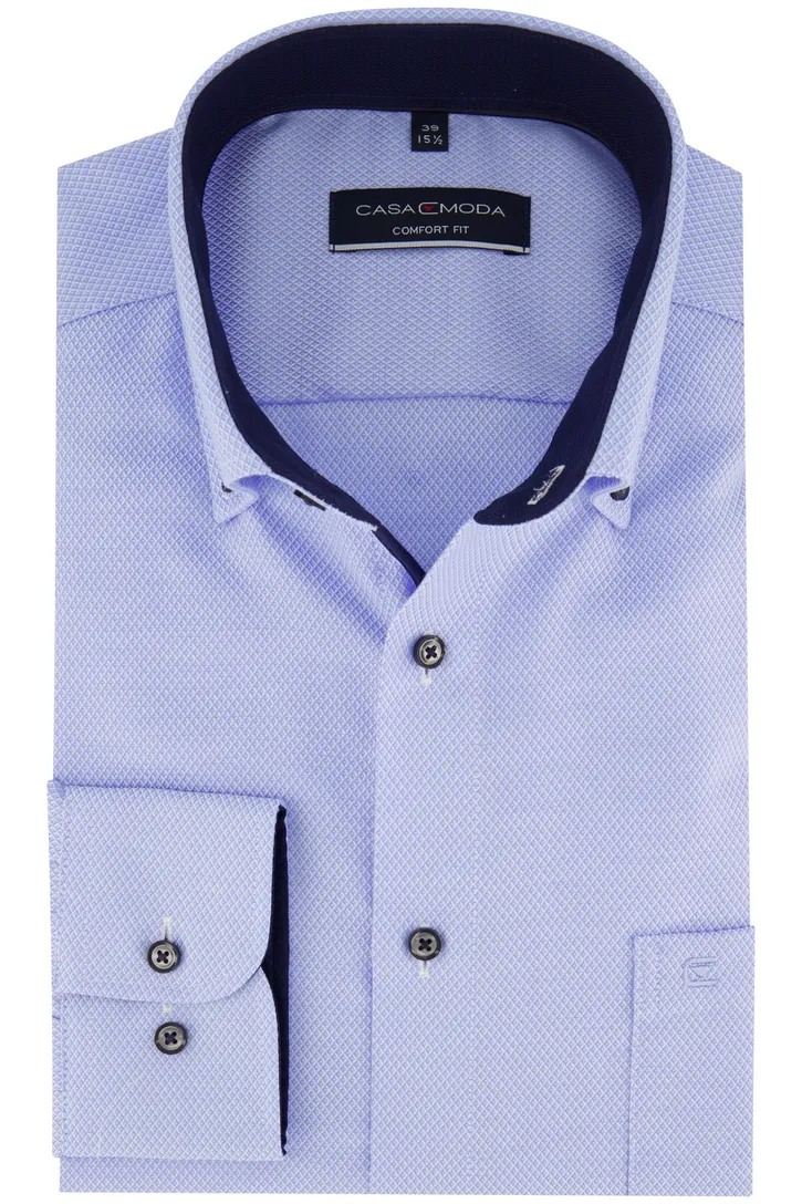 Strijkvrij Casa Moda overhemd Comfort Fit blauw
