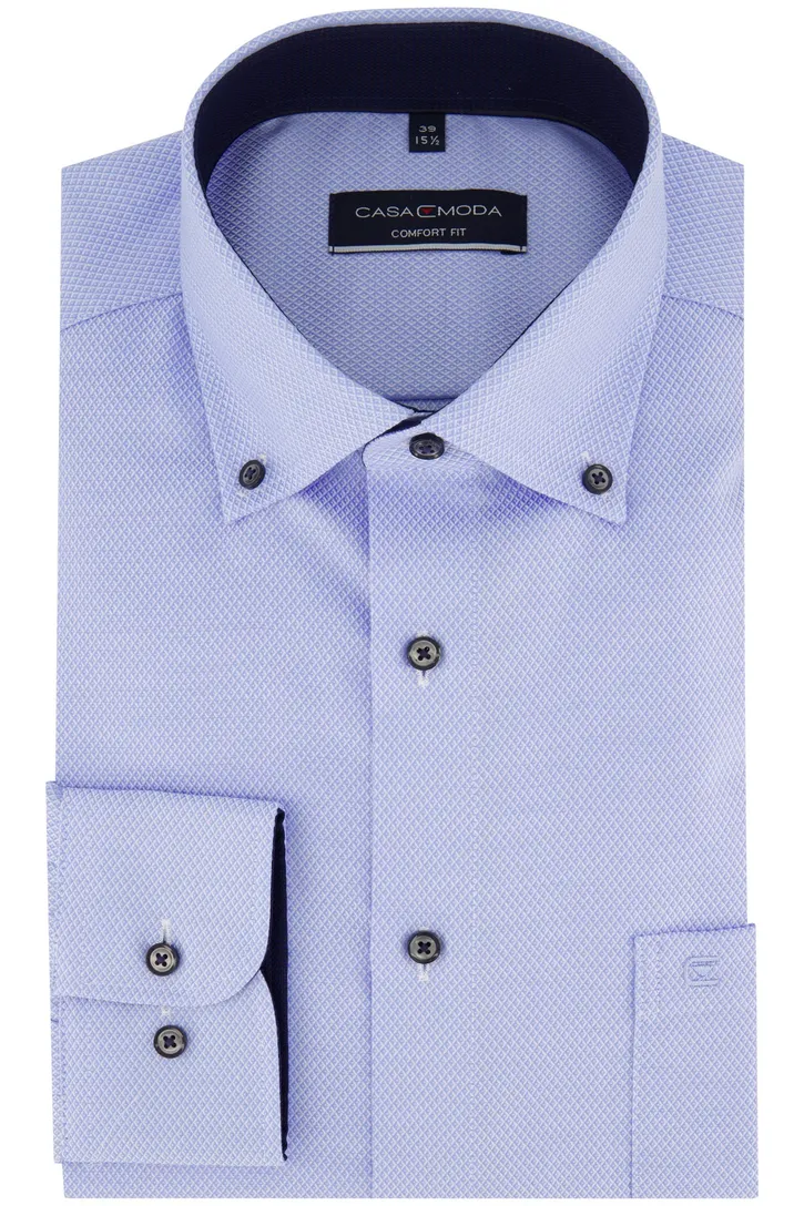 Strijkvrij Casa Moda overhemd Comfort Fit blauw