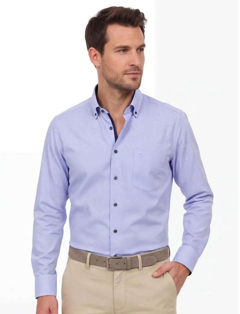 Strijkvrij Casa Moda overhemd Comfort Fit blauw