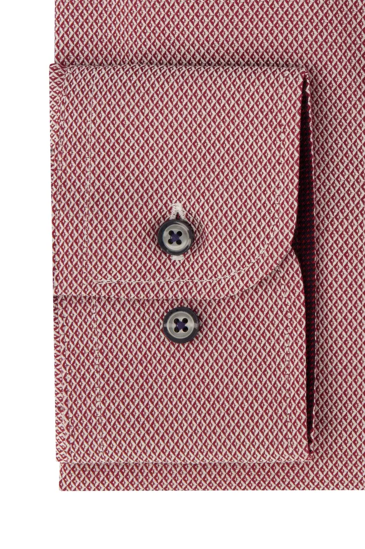 Overhemd Casa Moda Comfort Fit strijkvrij rood geprint