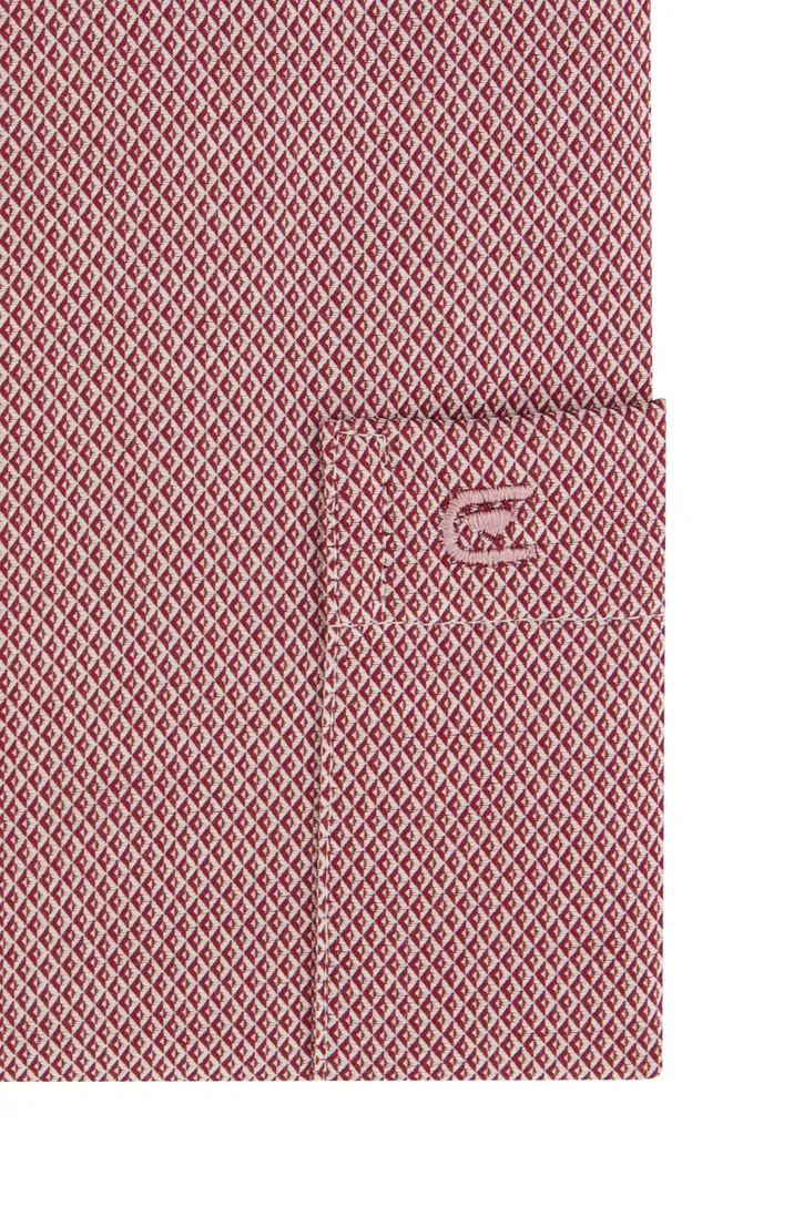 Overhemd Casa Moda Comfort Fit strijkvrij rood geprint