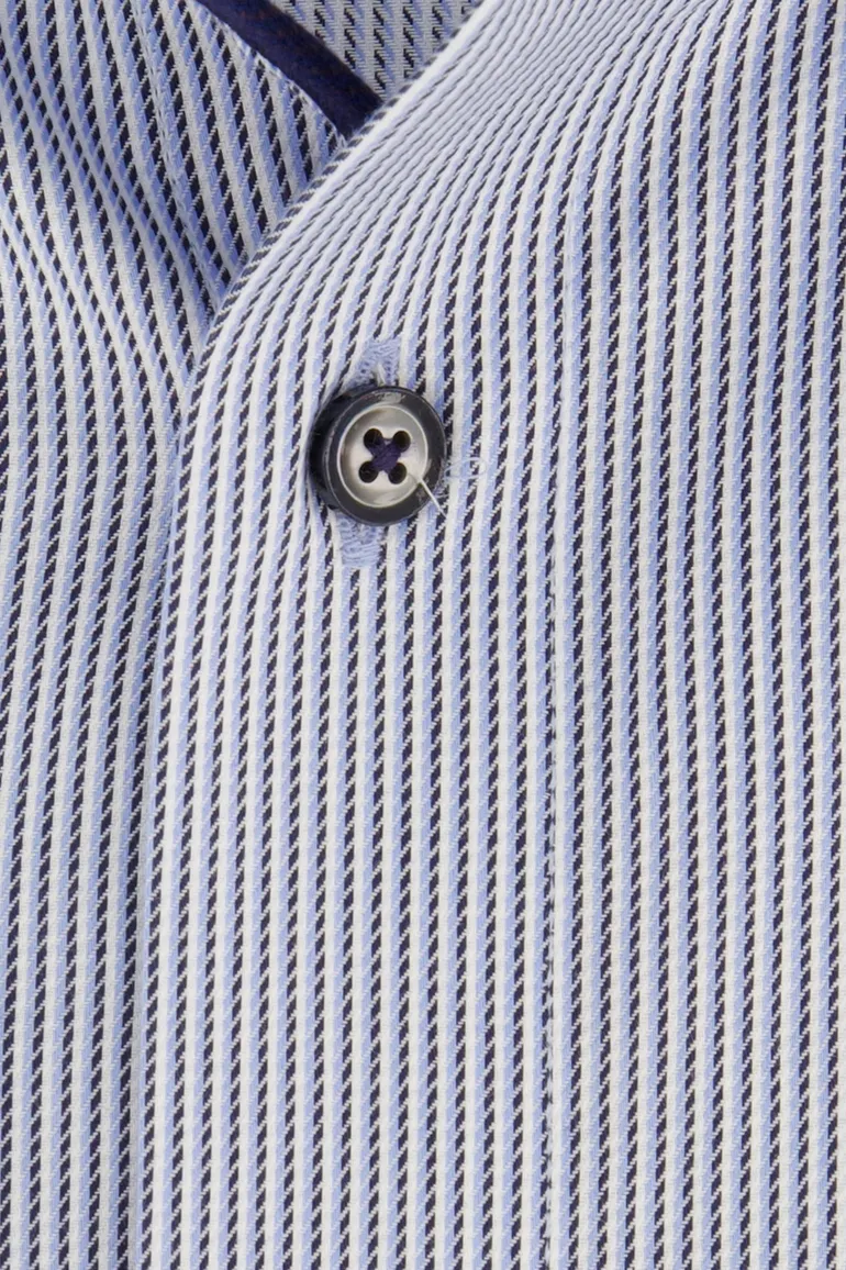 Casa Moda overhemd blauw comfort fit strijkvrij
