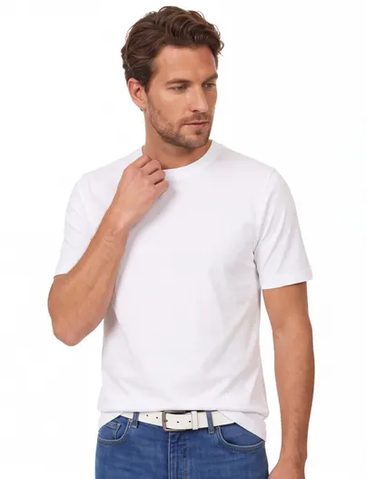 Casa Moda Casa Moda ondershirt effen wit wijde fit