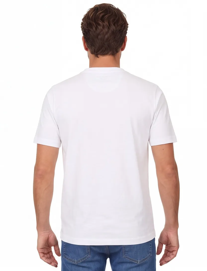 Katoenen Casa Moda ondershirt effen wit