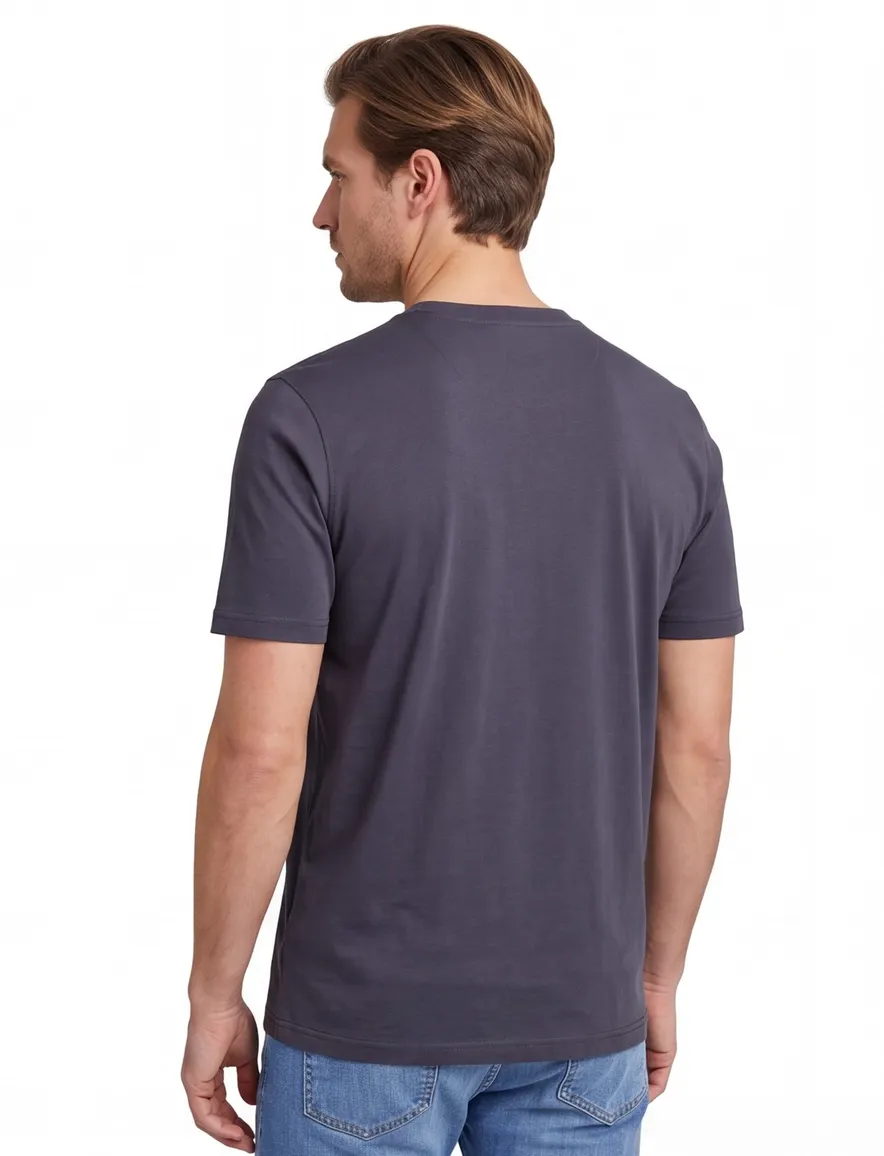 Casa Moda t-shirt grijs katoen wijde fit