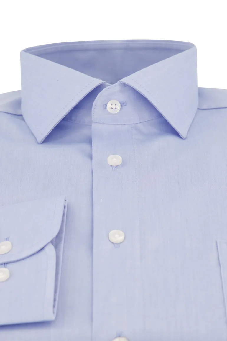 Casa Moda overhemd normale fit blauw met borstzak