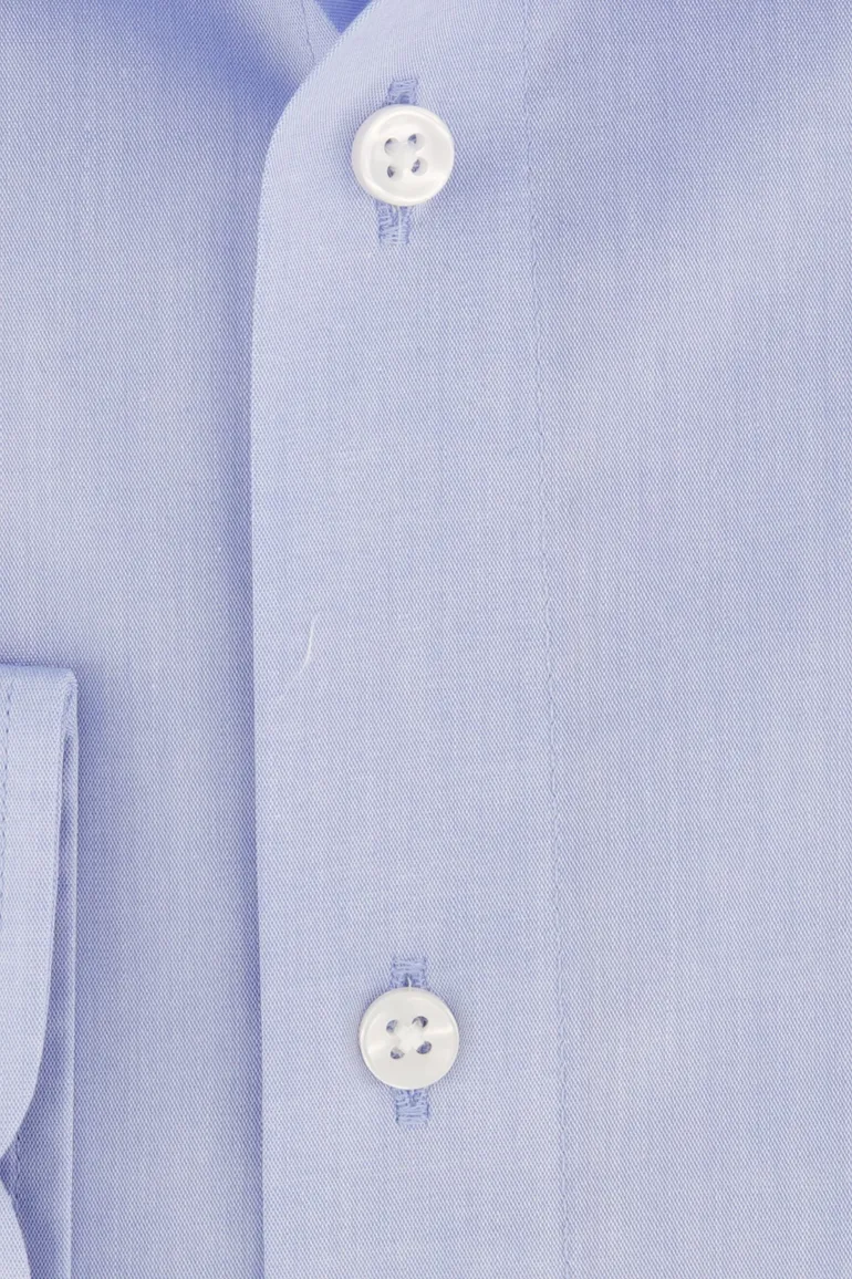 Casa Moda overhemd normale fit blauw met borstzak