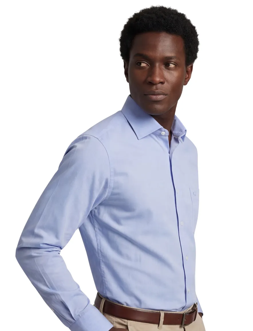 Casa Moda overhemd normale fit blauw met borstzak