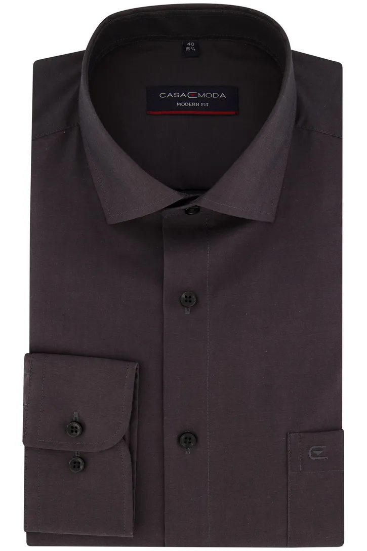 Grijs uni Casa Moda zakelijk overhemd normale fit